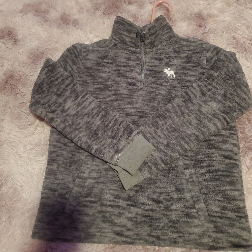 Kids 13-14 fleece, gray, Abercrombie kids